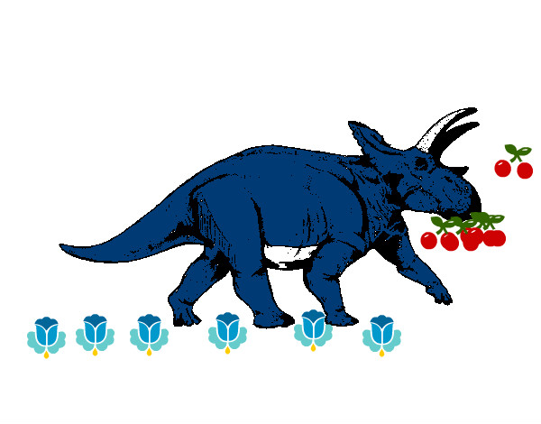 Dibujo Triceratops 1 pintado por goku1