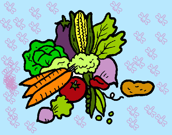 Dibujo verduras pintado por ainhoa2014