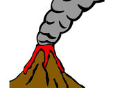 Dibujo Volcán pintado por sanwuchin