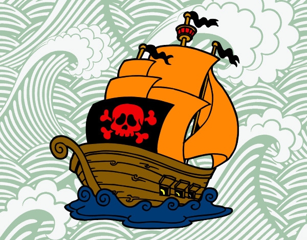 Dibujo Barco de piratas pintado por SebaRG