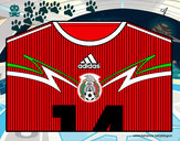 Dibujo Camiseta del mundial de fútbol 2014 de México pintado por Rosco