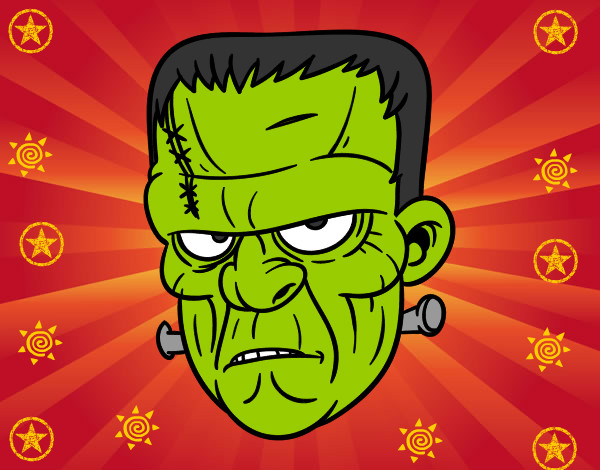 Dibujo Cara de Frankenstein pintado por REINALD