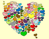 Dibujo Corazón de corazones pintado por montses