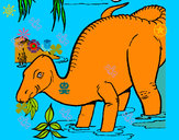Dibujo Dinosaurio comiendo pintado por esamuelag