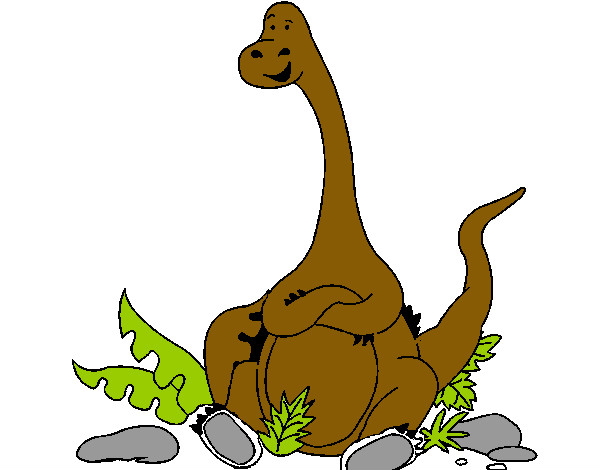 Dibujo Diplodocus sentado pintado por MATICO1