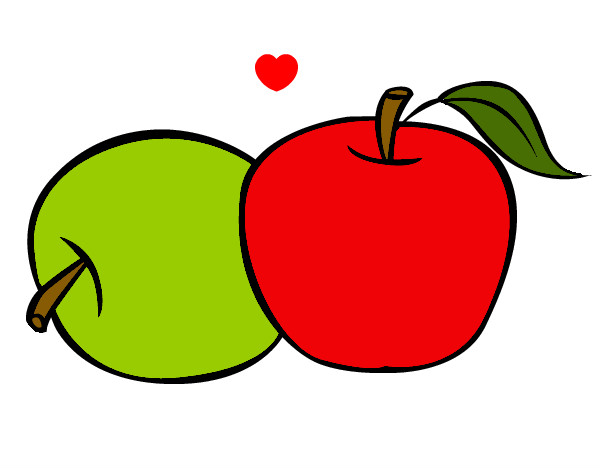 Dibujo Dos manzanas pintado por AnaCastro1