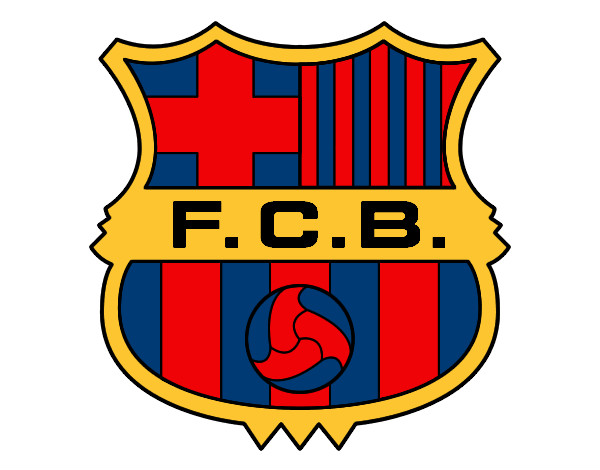 Dibujo Escudo del F.C. Barcelona pintado por Antonio634