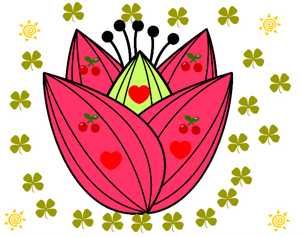 Dibujo Flor de tulipán pintado por alejanu