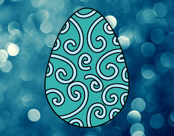 Dibujo Huevo decorado pintado por danivmc