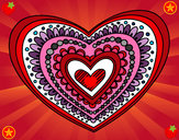Dibujo Mandala corazón pintado por kurumi123