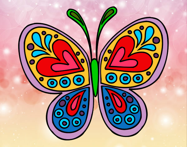 Dibujo Mandala mariposa pintado por AnaCastro1