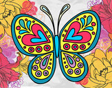 Dibujo Mandala mariposa pintado por Bonakuker