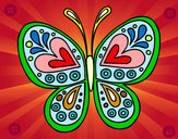 Dibujo Mandala mariposa pintado por NataIsa
