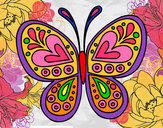 Dibujo Mandala mariposa pintado por Vane005