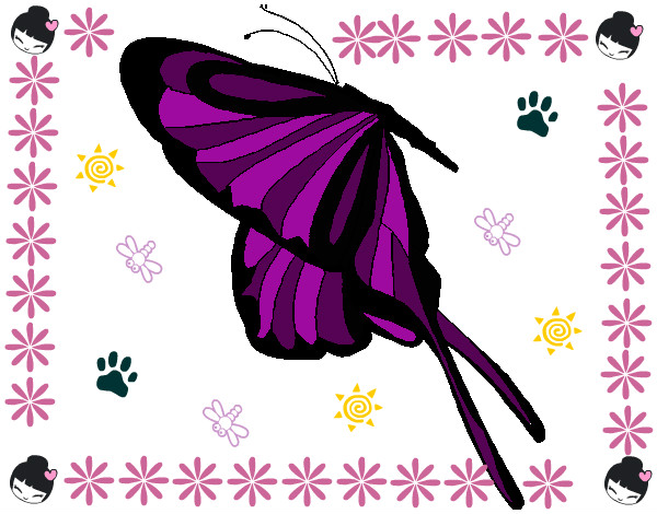 Dibujo Mariposa con grandes alas pintado por kurumi123