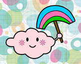 Dibujo Nube con arcoiris pintado por Agos005