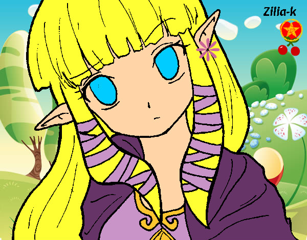 Dibujo Princesa Zelda pintado por kurumi123
