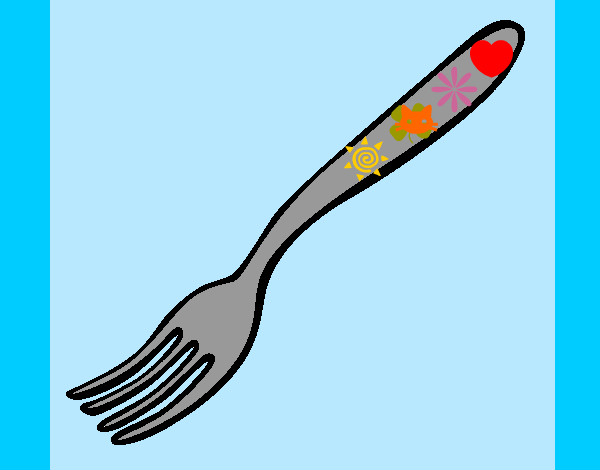 Dibujo Tenedor pintado por montses