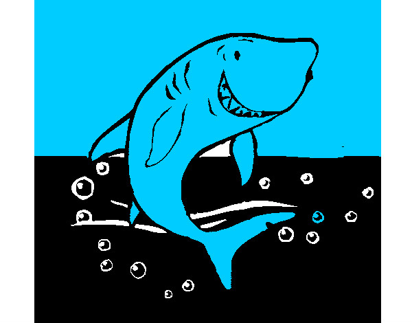 Dibujo Tiburón 2 pintado por dbackugan