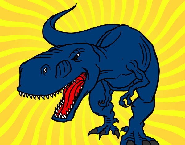 Dibujo Tiranosaurio Rex enfadado pintado por esamuelag