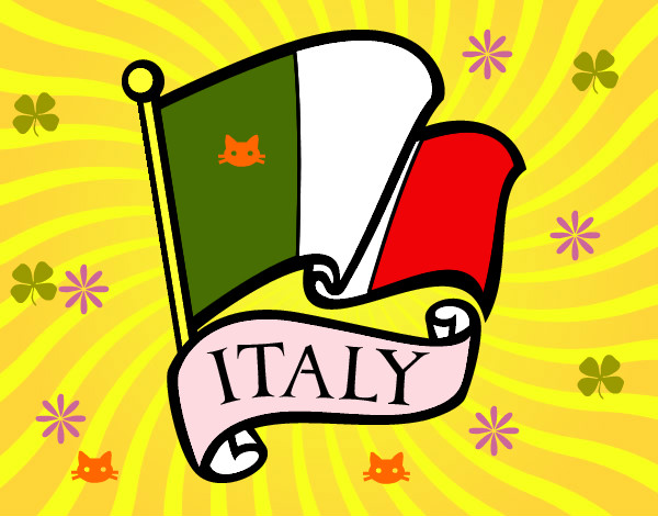 Dibujo Bandera de Italia pintado por lunitaz