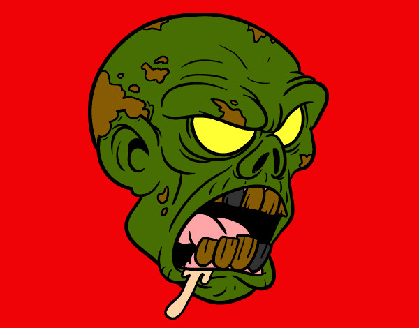 Dibujo Cabeza de zombi pintado por georgina20