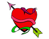 Dibujo Corazón con flecha III pintado por olguitha26