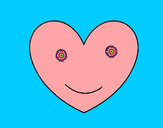 Dibujo Corazón contento pintado por kariett