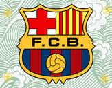 Dibujo Escudo del F.C. Barcelona pintado por andreaa24