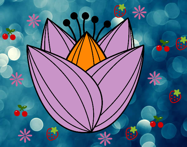 Dibujo Flor de tulipán pintado por lunitaz