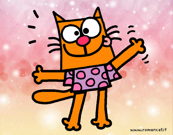 Dibujo Gato con camiseta pintado por asmiria