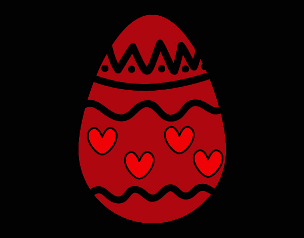 Huevo con corazones