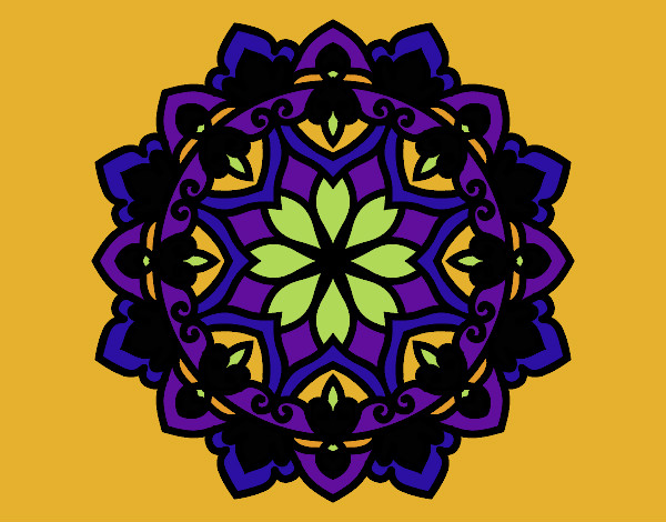 Dibujo Mandala celta pintado por blanca