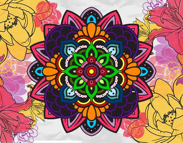 Dibujo Mandala decorativa pintado por avenagos