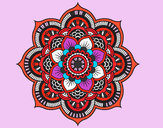 Dibujo Mandala flor oriental pintado por llenifer
