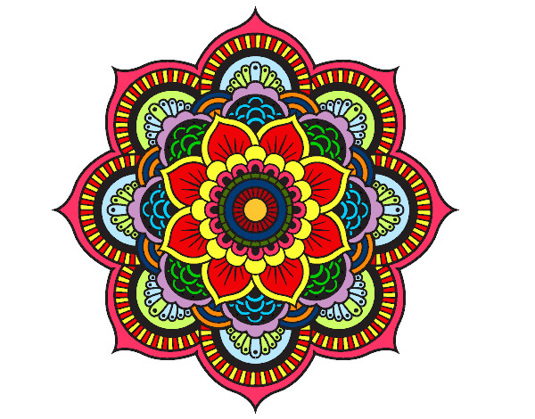 Dibujo Mandala flor oriental pintado por YbselHoran