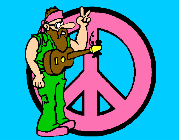 Dibujo Músico hippy pintado por hurley