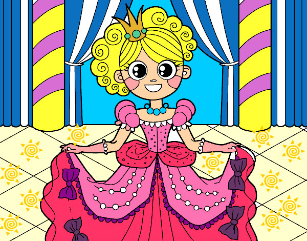 Dibujo Princesa en el baile pintado por arcoiris20