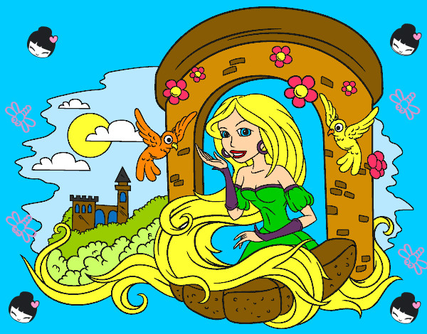 Dibujo Princesa Rapunzel pintado por mar231002