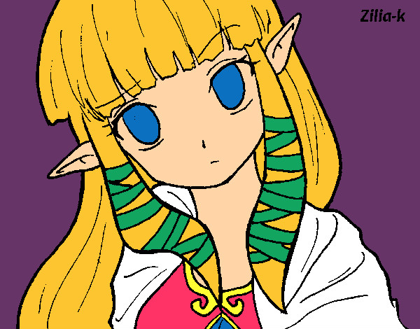 Dibujo Princesa Zelda pintado por sdangela