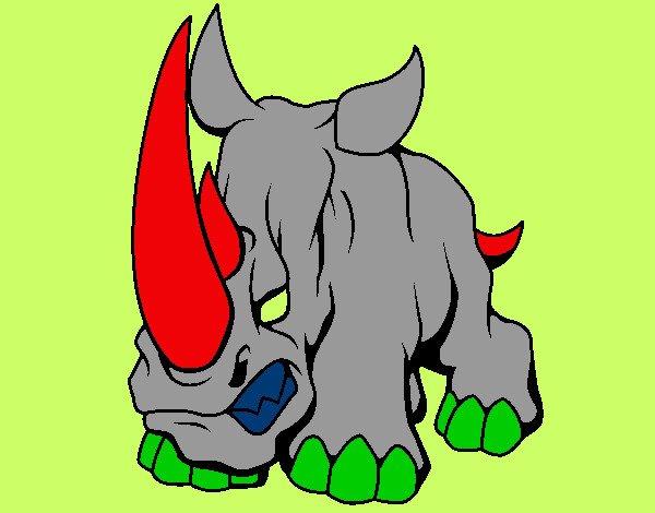 Dibujo Rinoceronte II pintado por xavip