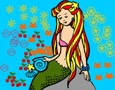 Dibujo Sirena con caracola pintado por JOSNELVYS 