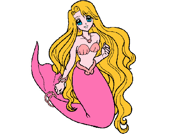 Dibujo Sirenita pintado por Marixa0330