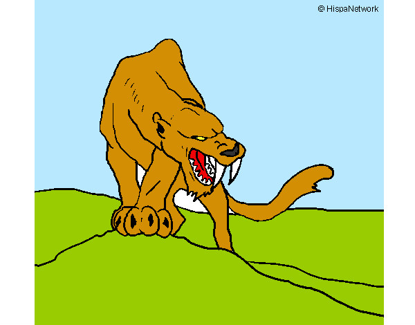 Dibujo Tigre con afilados colmillos pintado por georgina20