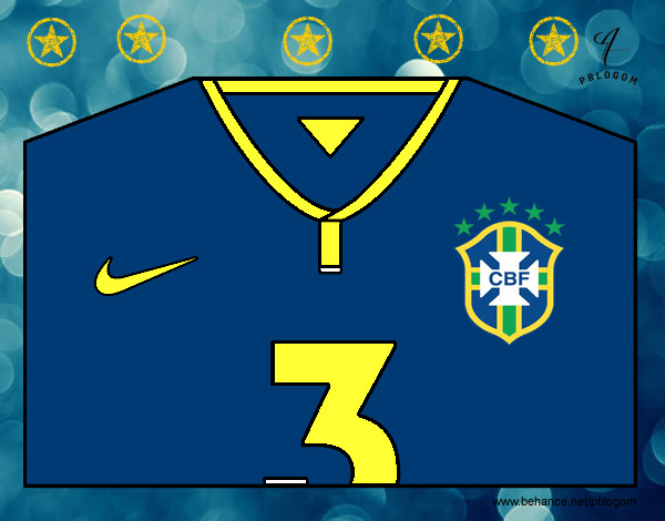 Dibujo Camiseta del mundial de fútbol 2014 de Brasil pintado por camisa 