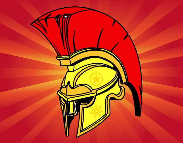 Dibujo Casco romano de guerrero pintado por deltadark7