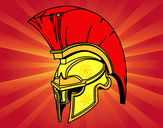 Dibujo Casco romano de guerrero pintado por deltadark7
