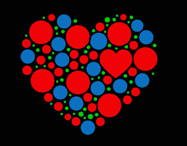 Corazón de círculos