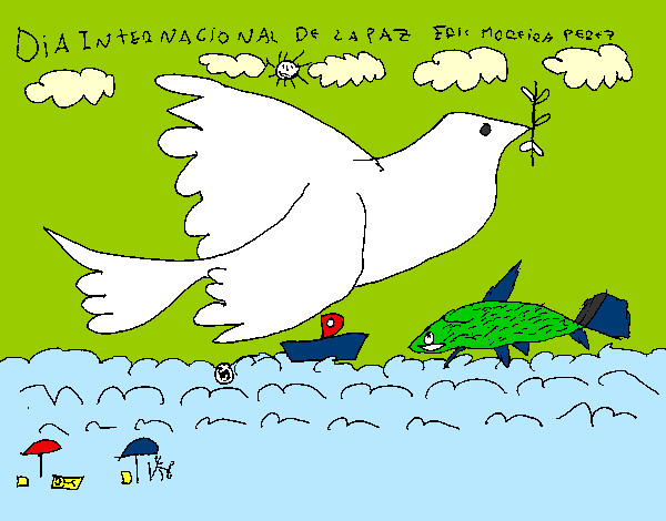 Dibujo Día Internacional de la Paz pintado por margarita2
