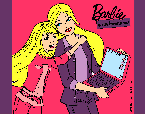 Dibujo El nuevo portátil de Barbie pintado por mar231002